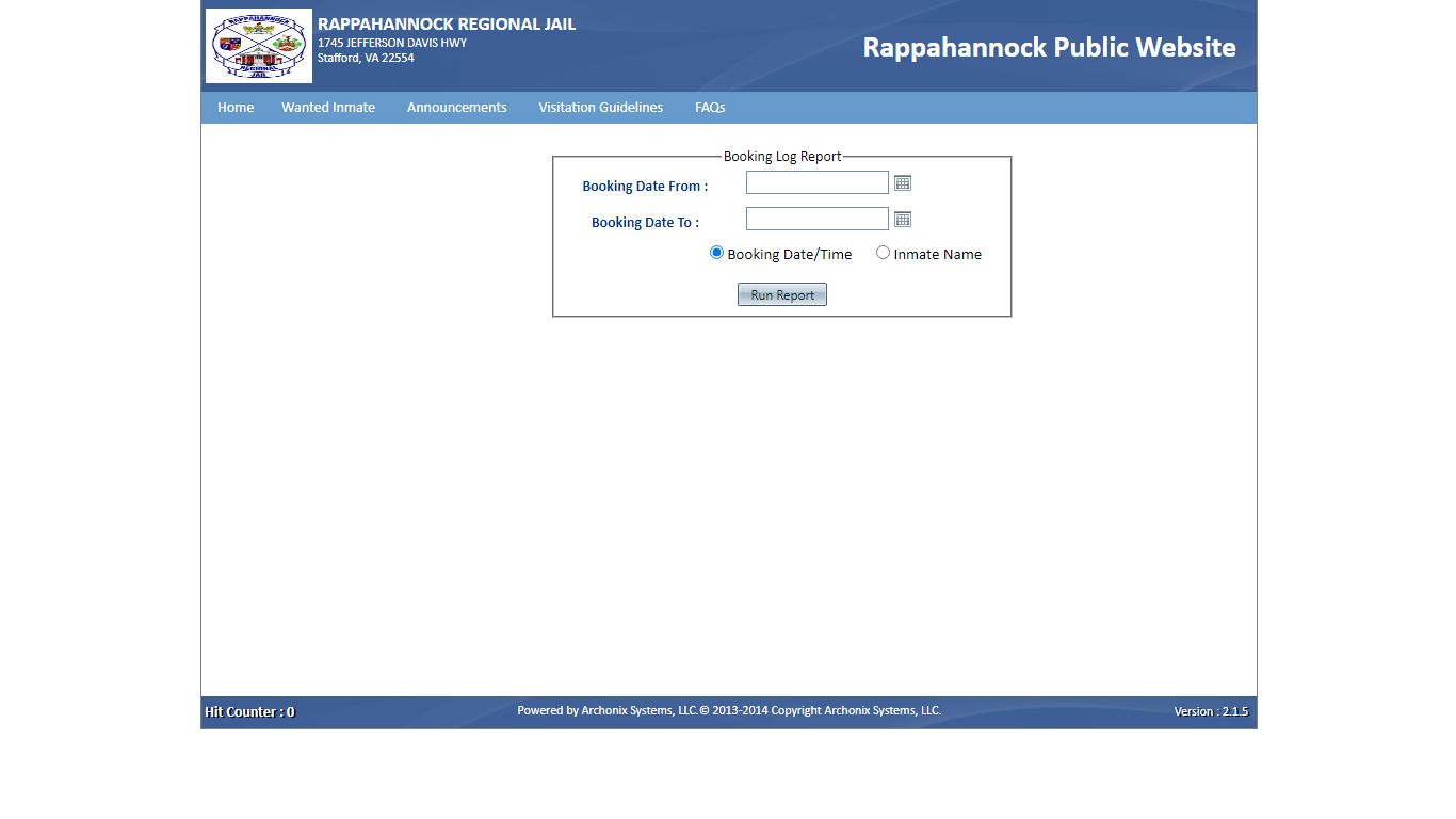 Rappahannock Public Website - rrjail